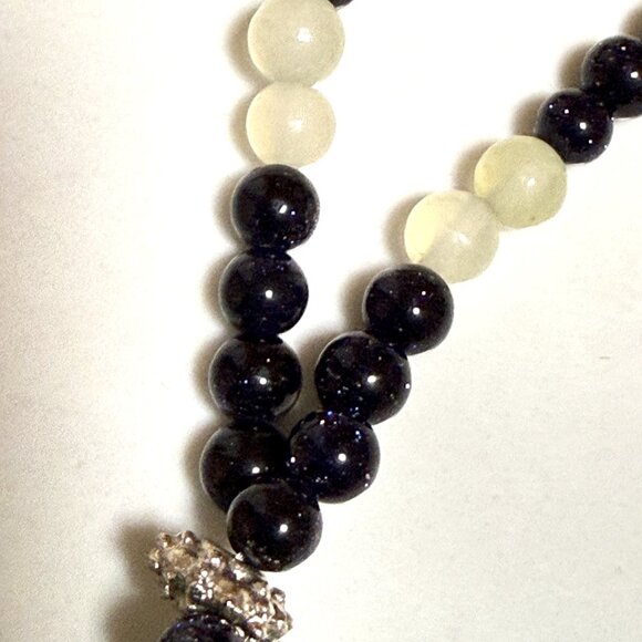 Genuine Gemstone Green Aventurine Donut Pendant & Prehnite Beaded Necklace - Picture 9 of 15